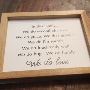 Inspirational Family Quote Framed Art